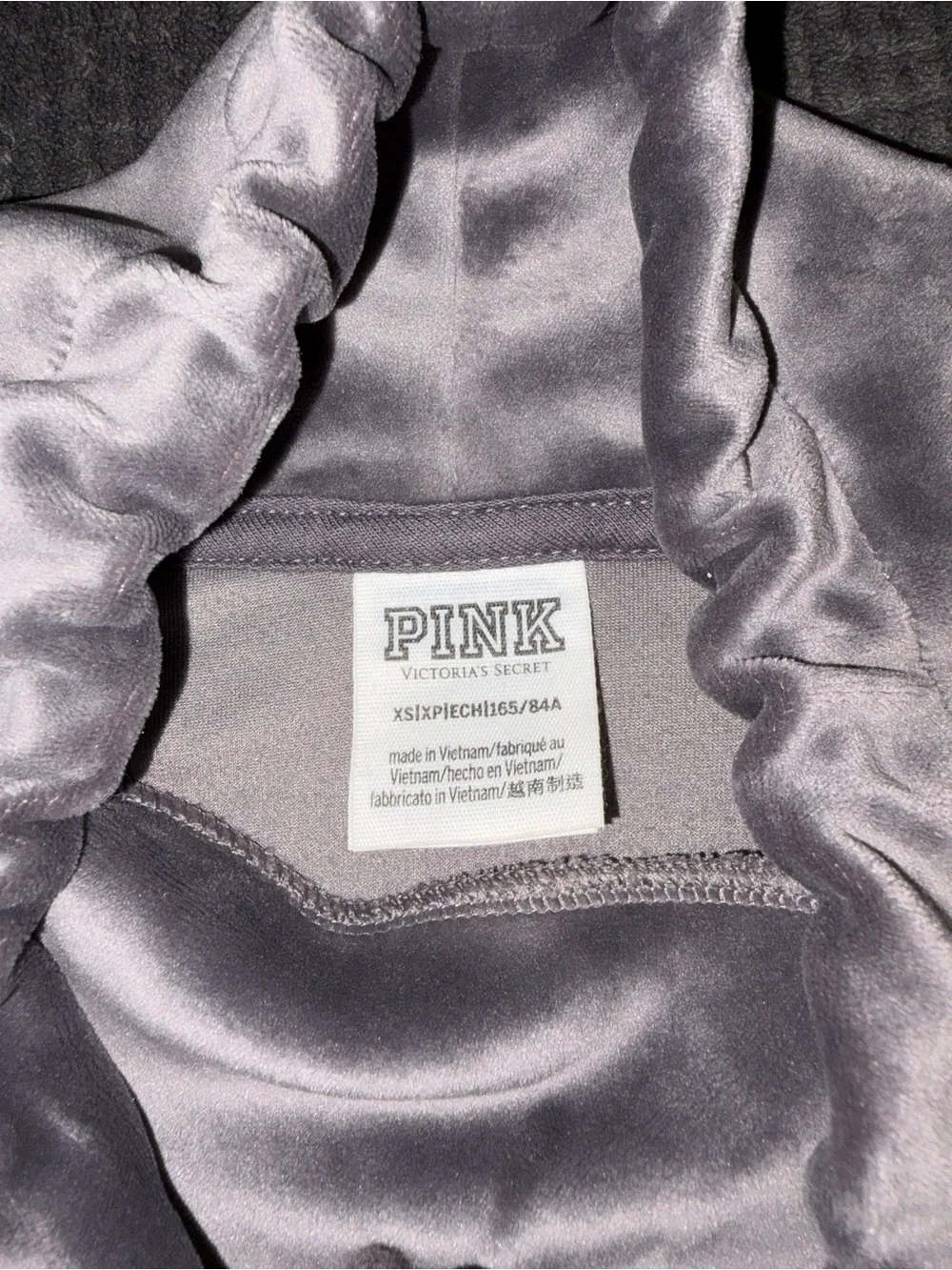 PINK Victoria's Secret Men's Gray Velvet Turtleneck Pullover
